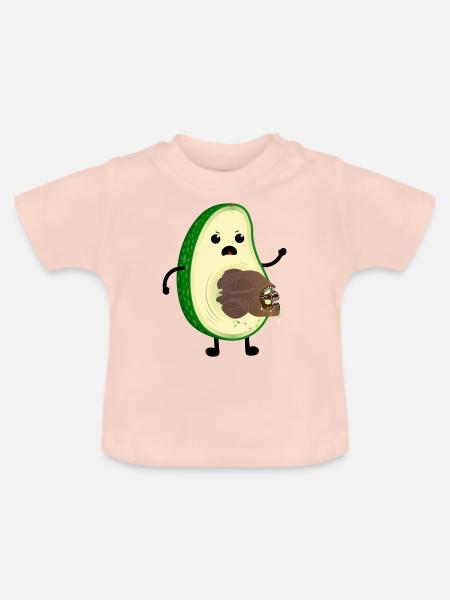 Aguacatalien - Baby Bio-T-Shirt mit Rundhals - Kristallrosa
