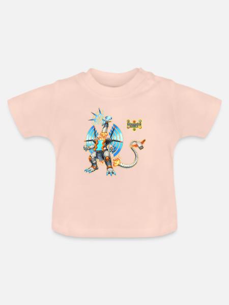 Wi-Fi Drache - Baby Bio-T-Shirt mit Rundhals - Kristallrosa