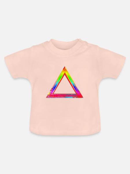 TRIANGULAR RAINBOW - Baby Bio-T-Shirt mit Rundhals - Kristallrosa