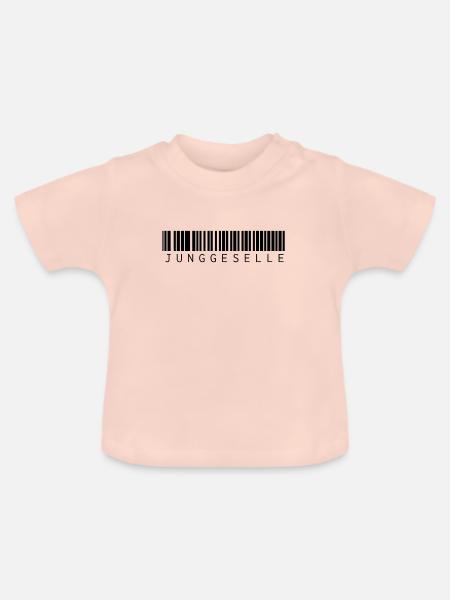 Junggeselle Barcode - Baby Bio-T-Shirt mit Rundhals - Kristallrosa