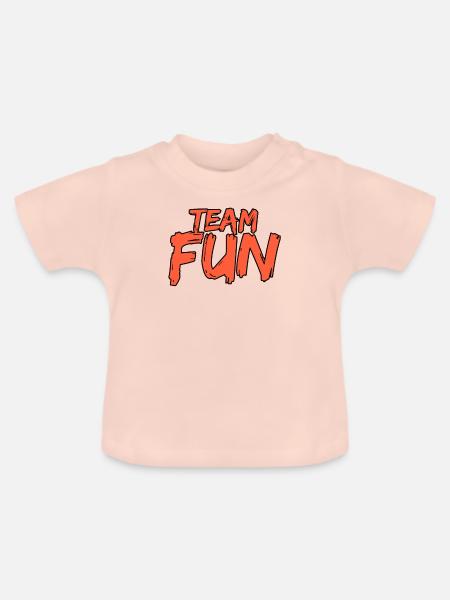 Team Fun - Baby Bio-T-Shirt mit Rundhals - Kristallrosa