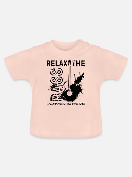 Bass Gitarre - Baby Bio-T-Shirt mit Rundhals - Kristallrosa