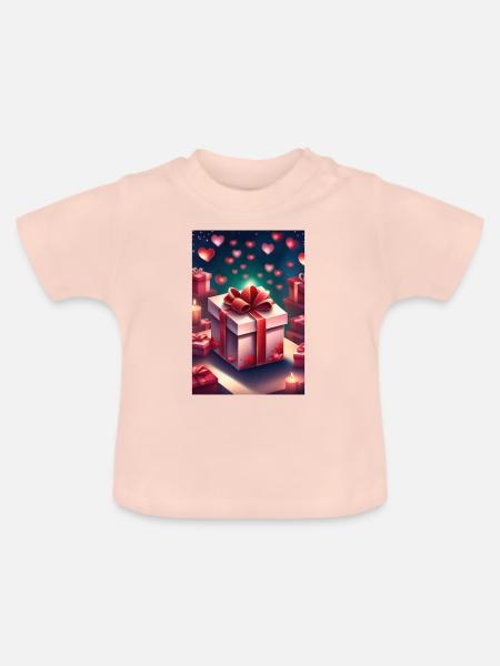 Geschenk voller Liebe - Baby Bio-T-Shirt mit Rundhals - Kristallrosa