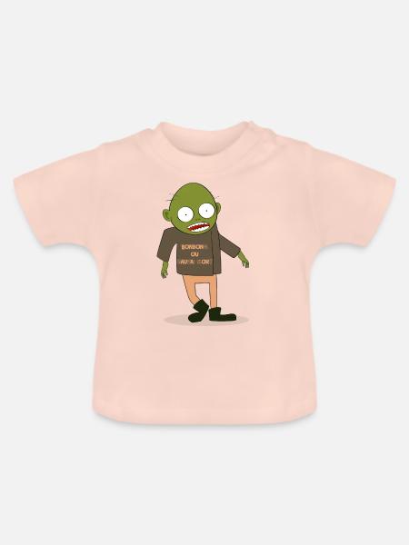 Zombie gierig - Baby Bio-T-Shirt mit Rundhals - Kristallrosa