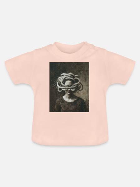 Zu viele Drähte - Baby Bio-T-Shirt mit Rundhals - Kristallrosa