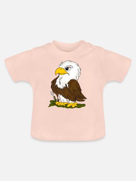 Adler - Baby Bio-T-Shirt mit Rundhals - Kristallrosa