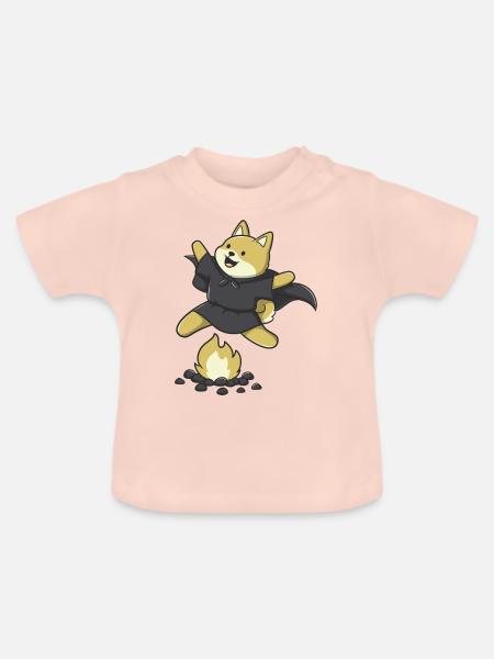 Magic Degen - Fire - Baby Bio-T-Shirt mit Rundhals - Kristallrosa