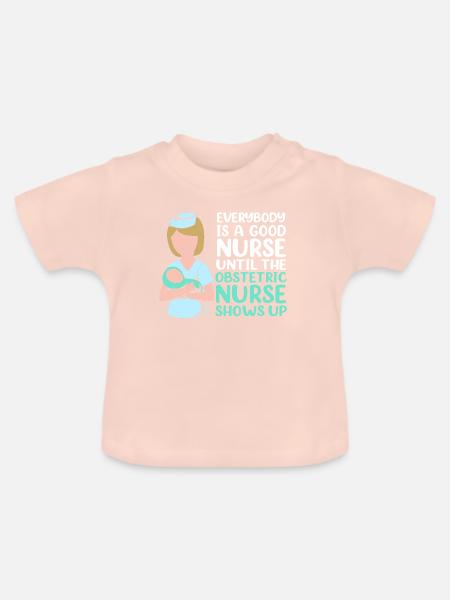 Krankenschwester Schwangerschaft Krankenhaus - Baby Bio-T-Shirt mit Rundhals - Kristallrosa
