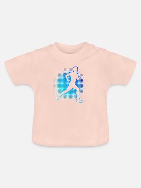 Geschenkidee für einen Running mit Running - Baby Bio-T-Shirt mit Rundhals - Kristallrosa