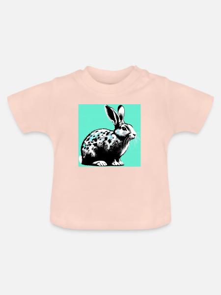 Kaninchen - Baby Bio-T-Shirt mit Rundhals - Kristallrosa