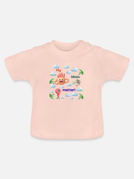 My ideas matter - Baby Bio-T-Shirt mit Rundhals - Kristallrosa