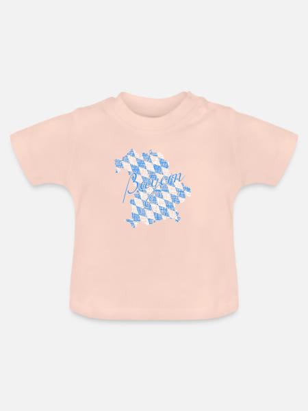 Bayern  - Baby Bio-T-Shirt mit Rundhals - Kristallrosa