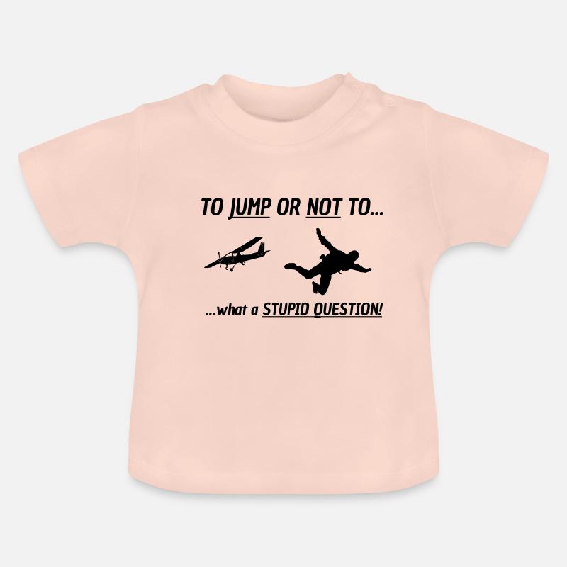 Tshirt cadeau tshirt parachutiste - T-shirt bio col rond Bébé - rose cristal
