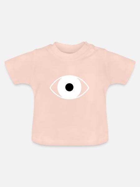 Ich sehe dich - Baby Bio-T-Shirt mit Rundhals - Kristallrosa