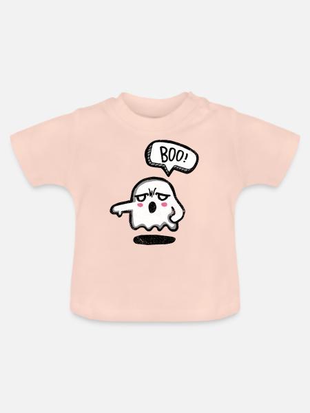 Halloween Geist Geisterstunde Gespenst - Baby Bio-T-Shirt mit Rundhals - Kristallrosa