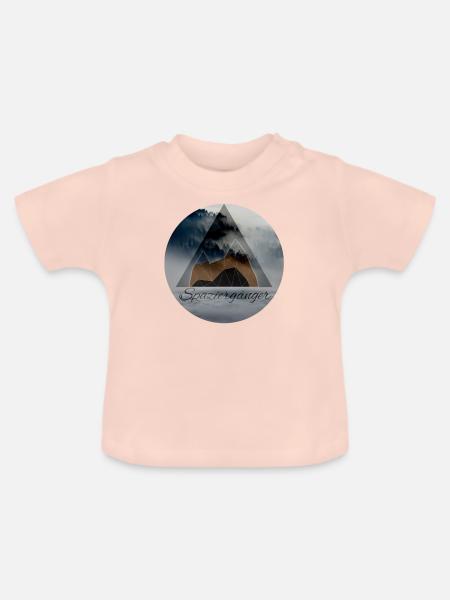 Spaziergänger - Baby Bio-T-Shirt mit Rundhals - Kristallrosa