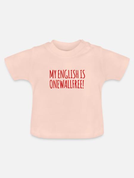 denglish - Baby Bio-T-Shirt mit Rundhals - Kristallrosa