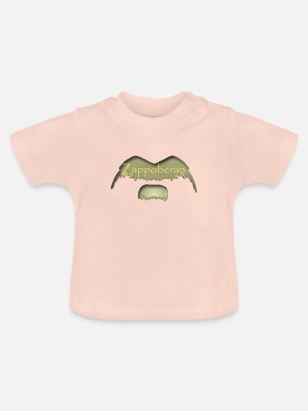 Zappoberan Bärtchen gold - Baby Bio-T-Shirt mit Rundhals - Kristallrosa