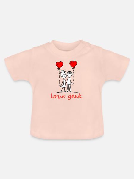 Liebes-Aussenseiter - Baby Bio-T-Shirt mit Rundhals - Kristallrosa