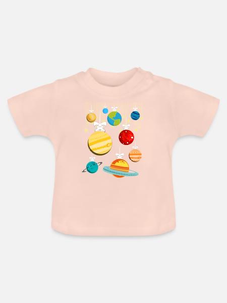 Bauble Christmas Solar System - Baby Bio-T-Shirt mit Rundhals - Kristallrosa