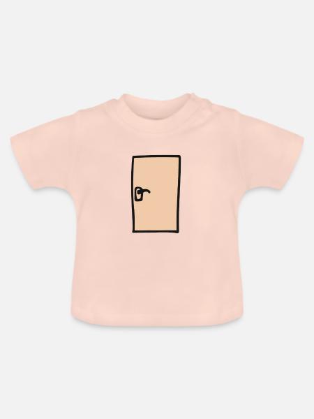 Tür - Baby Bio-T-Shirt mit Rundhals - Kristallrosa