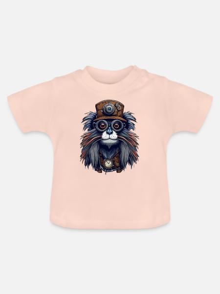 Tamarin - Baby Bio-T-Shirt mit Rundhals - Kristallrosa