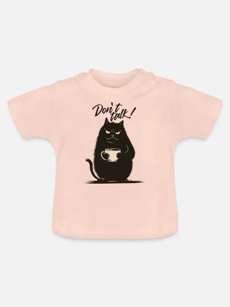 Mr Catnip - Don't talk! - Baby Bio-T-Shirt mit Rundhals - Kristallrosa
