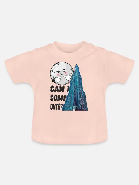 can i come over? - Baby Bio-T-Shirt mit Rundhals - Kristallrosa