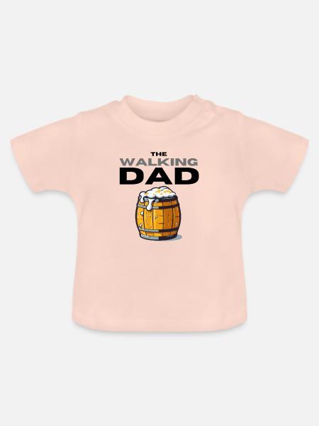 Walking Dad - Baby Bio-T-Shirt mit Rundhals - Kristallrosa
