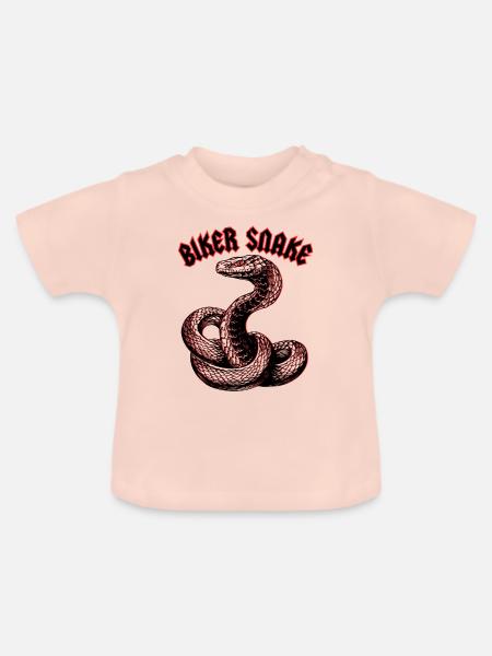 BIKER SNAKE - Baby Bio-T-Shirt mit Rundhals - Kristallrosa