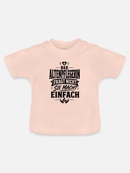 Altenpflegerin - Baby Bio-T-Shirt mit Rundhals - Kristallrosa