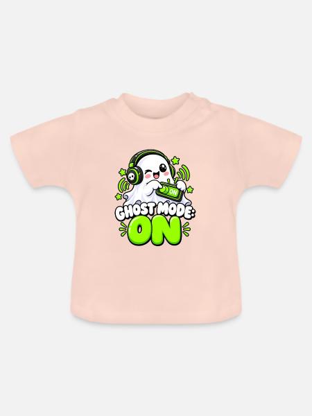 Geistermodus Neon Geist - Baby Bio-T-Shirt mit Rundhals - Kristallrosa