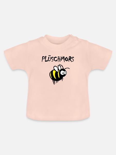 Plüschmors, Hummel, Plattdeutsch - Baby Bio-T-Shirt mit Rundhals - Kristallrosa