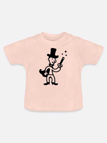 Zauberer - Line - Baby Bio-T-Shirt mit Rundhals - Kristallrosa
