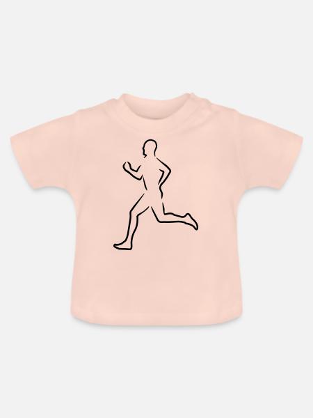 Läufer - Baby Bio-T-Shirt mit Rundhals - Kristallrosa