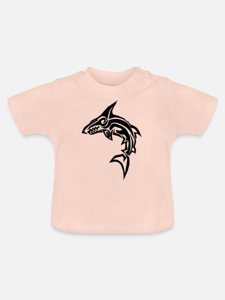 Tribal Hai - Baby Bio-T-Shirt mit Rundhals - Kristallrosa