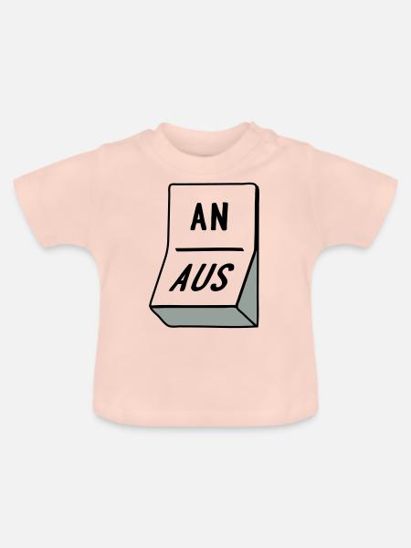 Schalter - Baby Bio-T-Shirt mit Rundhals - Kristallrosa