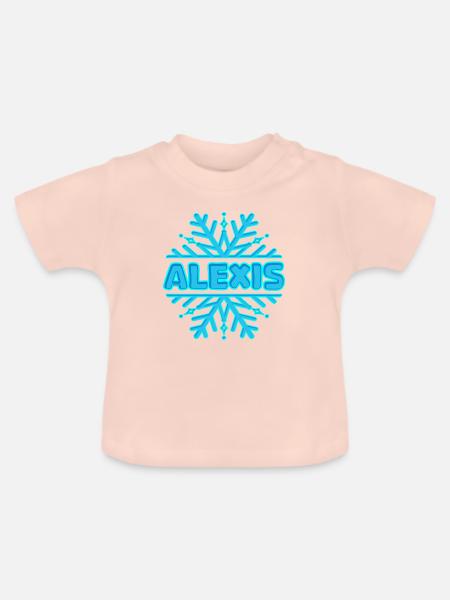 Geschenk für Alexis - Baby Bio-T-Shirt mit Rundhals - Kristallrosa