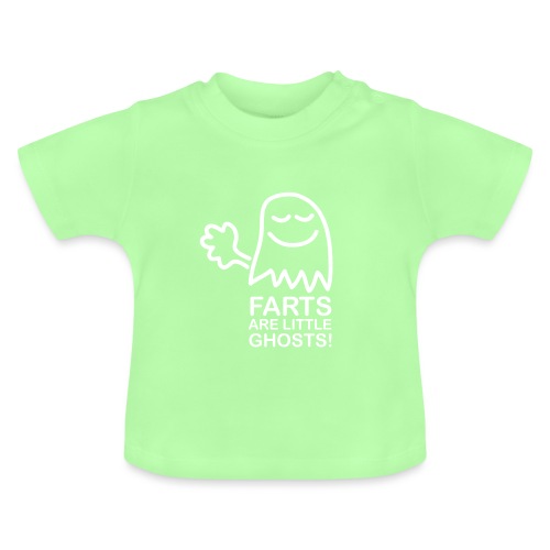 Farts are little ghosts (with text) - Ekologisk T-shirt med rund hals baby