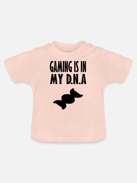 Spiele-DNA - Baby Bio-T-Shirt mit Rundhals - Kristallrosa