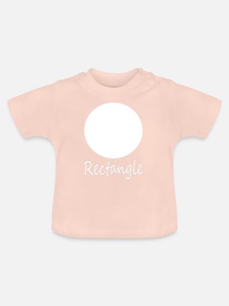 Falsche Rechteckform - Baby Bio-T-Shirt mit Rundhals - Kristallrosa