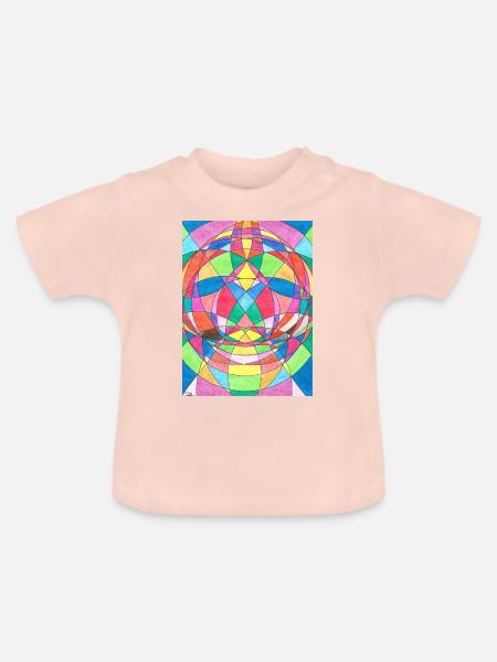 Chakra healing - Baby Bio-T-Shirt mit Rundhals - Kristallrosa