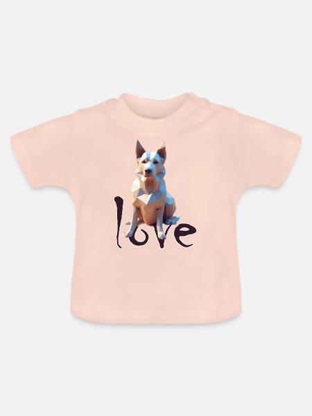 Hohe Detailgenauigkeit: Schäferhund atemberaubend - Baby Bio-T-Shirt mit Rundhals - Kristallrosa