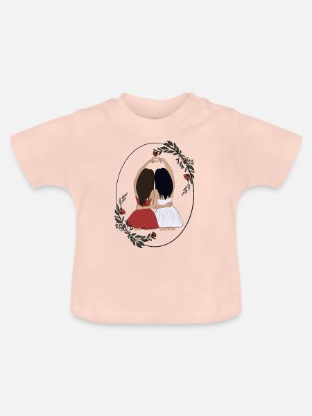 Beste Freundin - Baby Bio-T-Shirt mit Rundhals - Kristallrosa