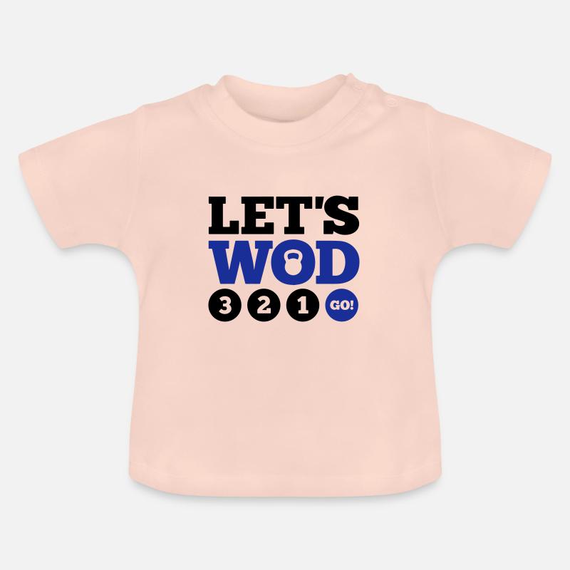 Let's WOD - T-shirt bio col rond Bébé - rose cristal