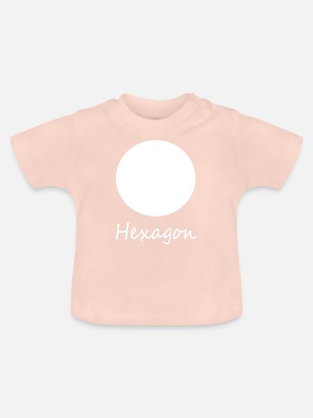 Falsche Hexagonform - Baby Bio-T-Shirt mit Rundhals - Kristallrosa