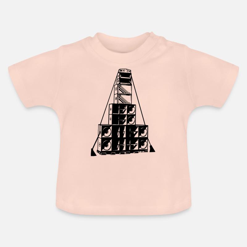 système de sonorisation gratuit - T-shirt bio col rond Bébé - rose cristal