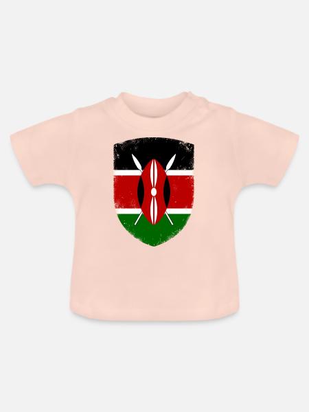 Kenia - Baby Bio-T-Shirt mit Rundhals - Kristallrosa