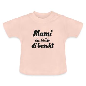 Mami du bisch di bescht Mami Schweiz Schweizer - Baby Bio-T-Shirt mit Rundhals - Kristallrosa - Vorne