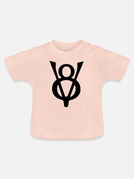 V8 - Baby Bio-T-Shirt mit Rundhals - Kristallrosa
